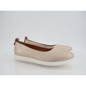 Gentle Souls Bella Ballet Flats Size 9.5 Gold Leather Wedge Platform Flats Comfy